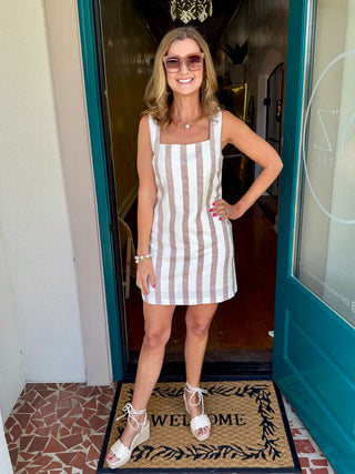 Linen Striped Dress