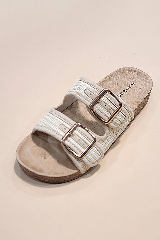 Champion Natural Raffia Buckle Sandal