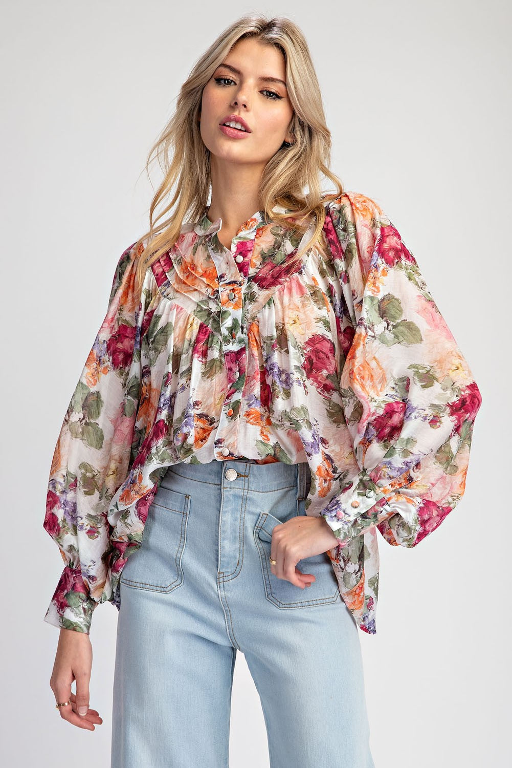 Vintage Floral Printed Top