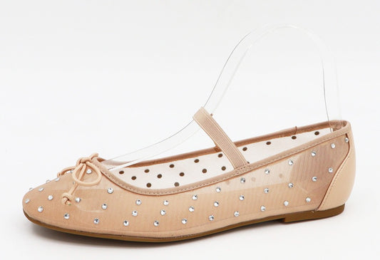 Nude Bedazzled Ballet Shoe