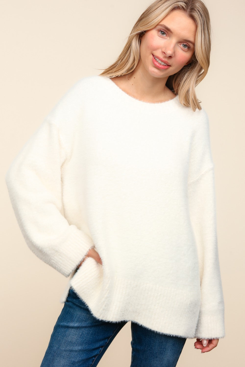 Fuzzy Soft Brushed Sweater