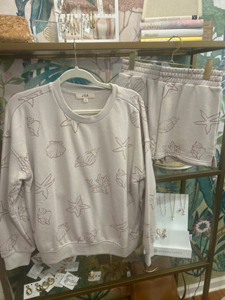 Sea Motif Shorts Set