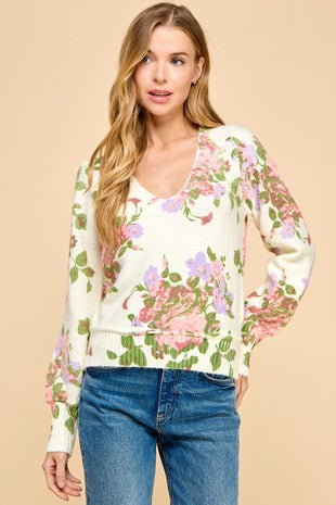 Floral Printed Sweatshirt