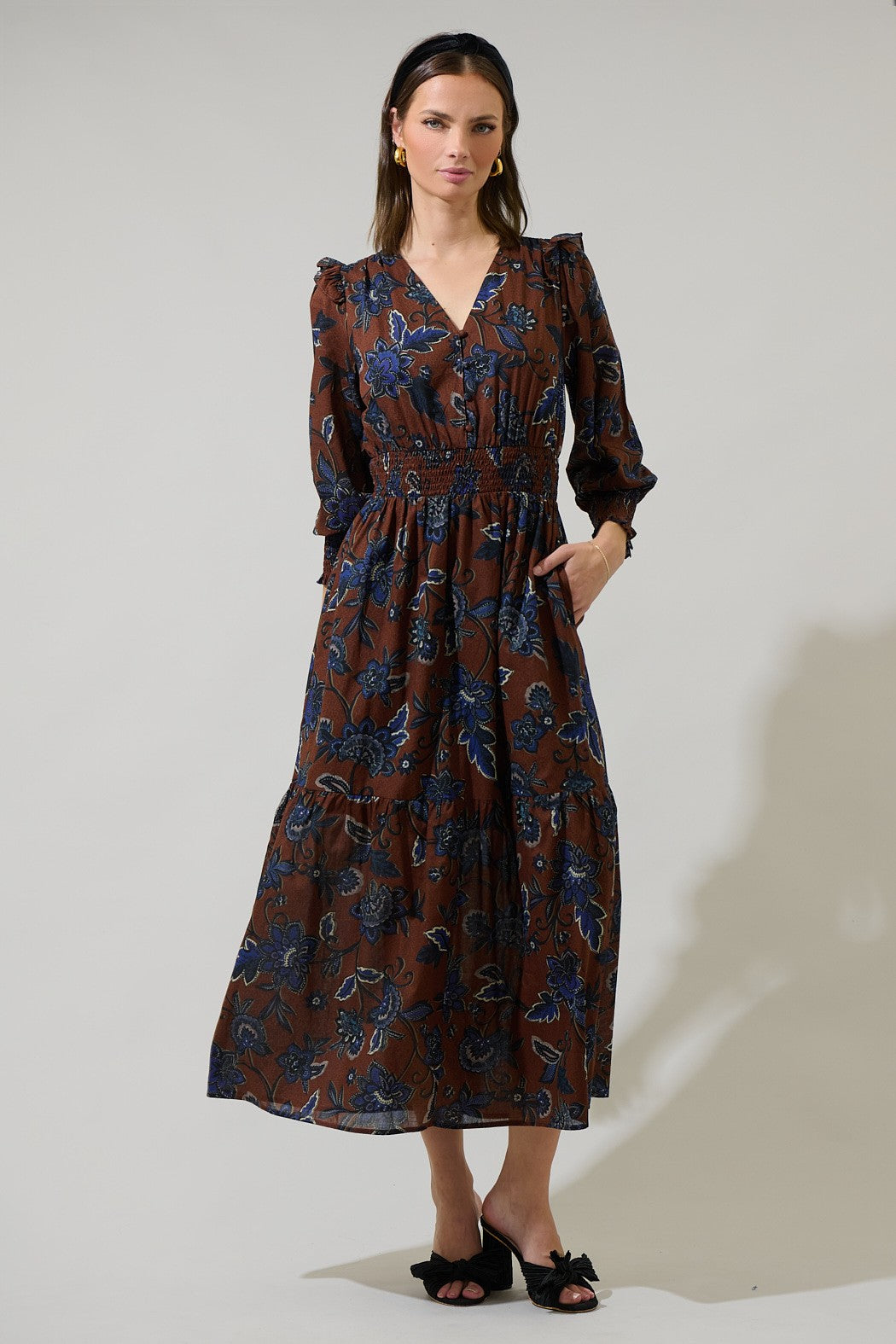 Marlina Long Sleeve Midi Dress