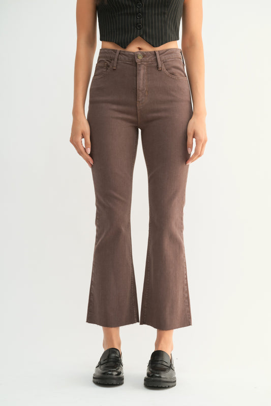Vintage Brown Cropped Denim