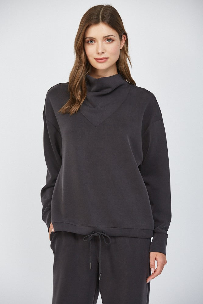 Modal Blend Cowl Neck Sweatshirt