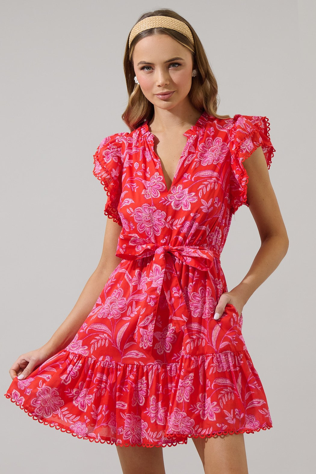 Aria Floral Ruffle Dress