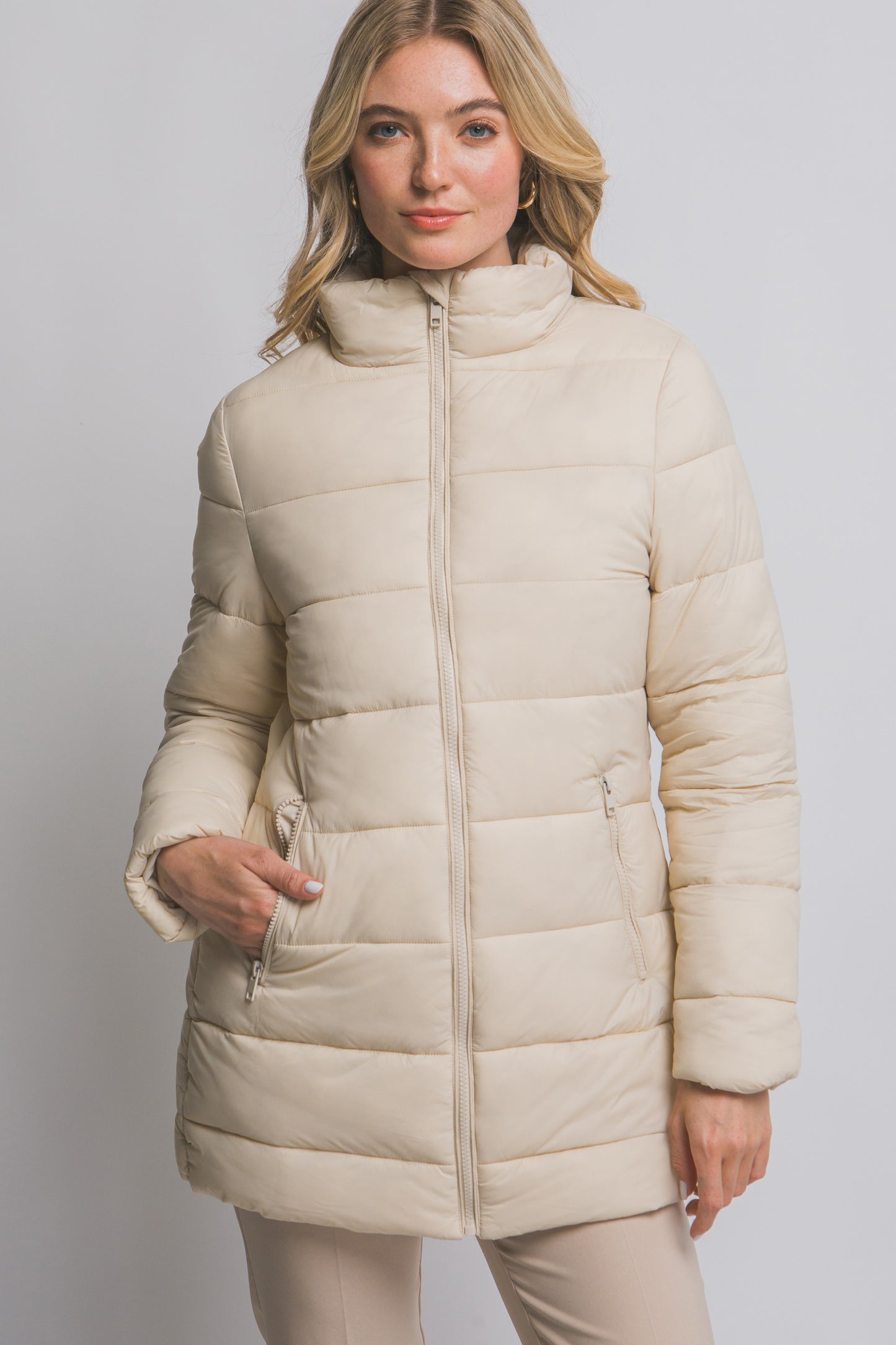 Long Quilted Puffer Coat-Saturday Steal