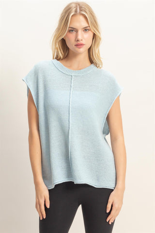 Sleeveless Ribbed Knit Top