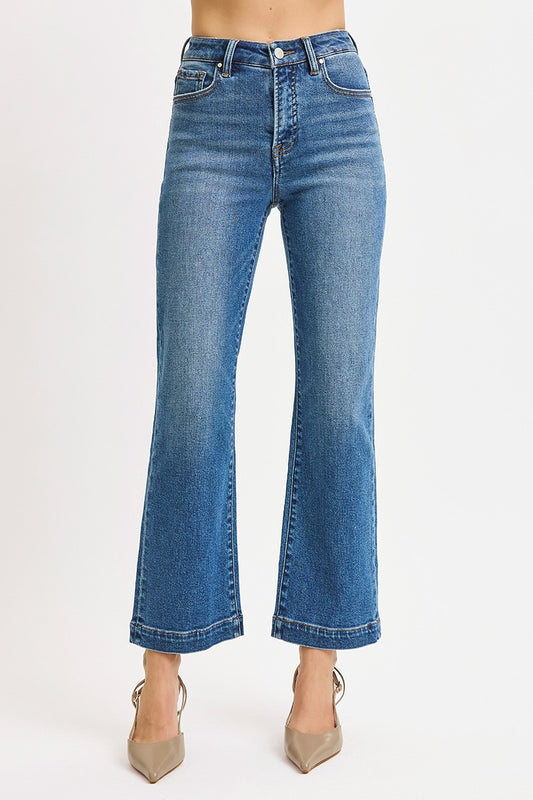 Claira High Rise Crop Straight Jeans