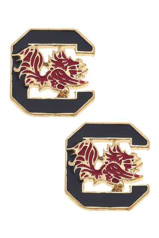 South Carolina Gamecocks Enamel Logo Stud Earrings