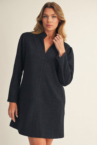 Herringbone Pattern Shift Dress