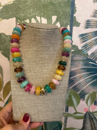 Demi Multicolored Chunky Beaded Necklace