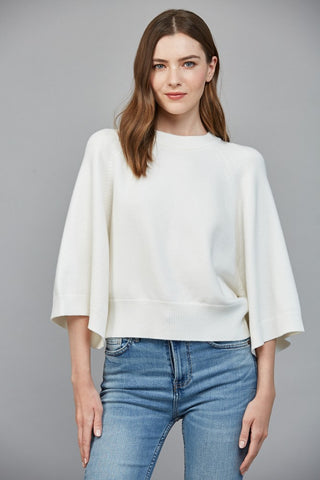 Cream Reglan Short Crew Neck Sweater