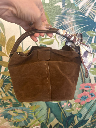 Small Suede Bucket Bag