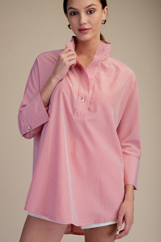 Stand Neck Dolman Sleeve Top