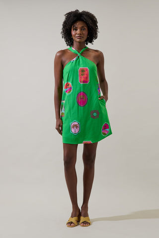 Amory Postcard  Halter Dress