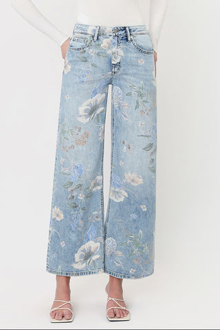 Super High Rise Floral Vintage Flare Jeans
