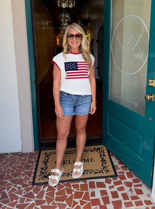 Lightweight American Flag Sweater