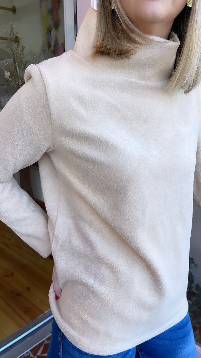 Fleece Funnel Neck Fleece Top