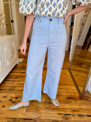 Glam High Waist Wide Leg Pocket Pants