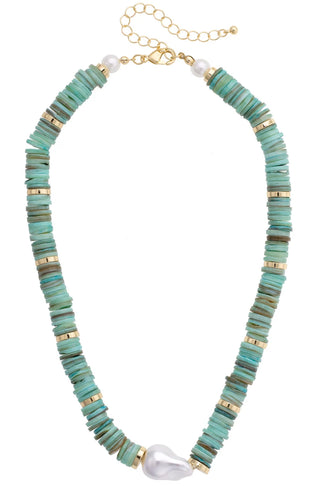 Leandra Pearl Shell Necklace