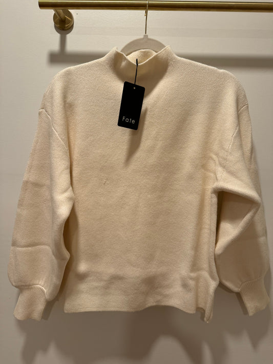 Amsterdam Mock Neck Sweater - Cream