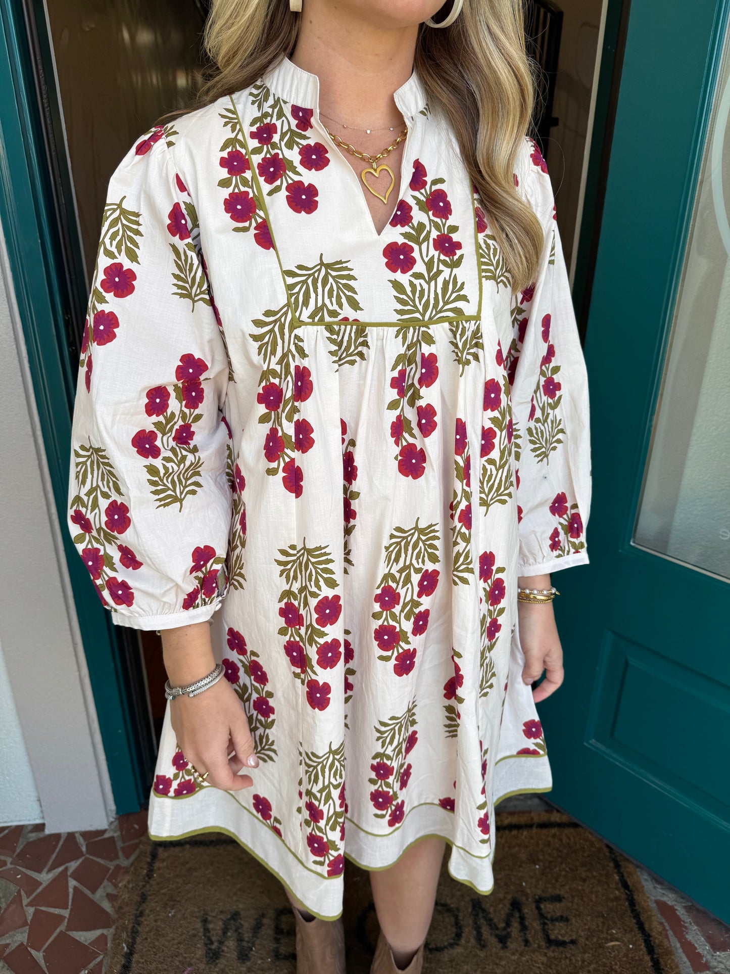 Floral Umgee Print Babydoll Dress