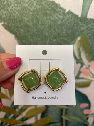 Jade Stone Earrings
