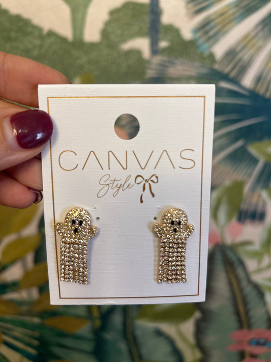 Ghost Pave Fringe Earrings