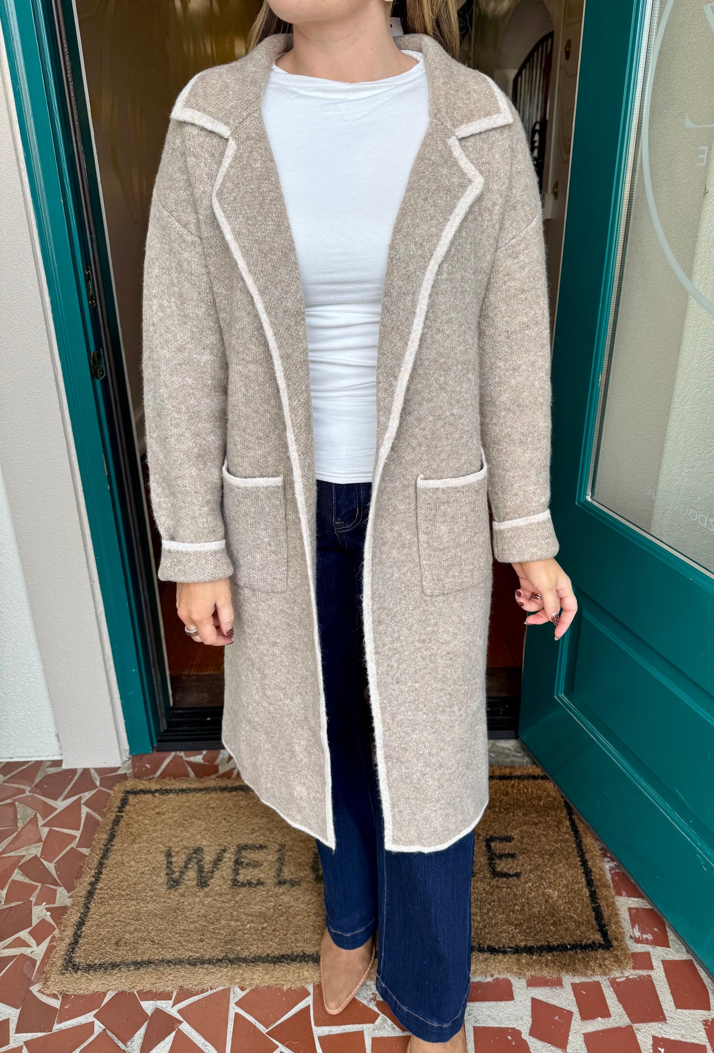 Collared Sweater Jacket