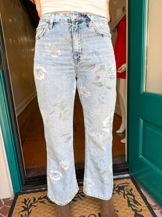 Super High Rise Floral Vintage Flare Jeans