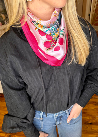 Fuchsia Floral Scarf
