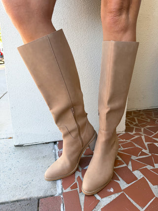 Sand Juno Tall Suede Boot