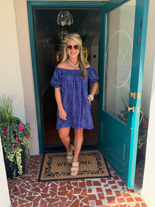 Textured Floral Square Neck Dress-Saturday Steal