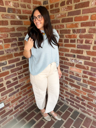 Sleeveless Ribbed Knit Top