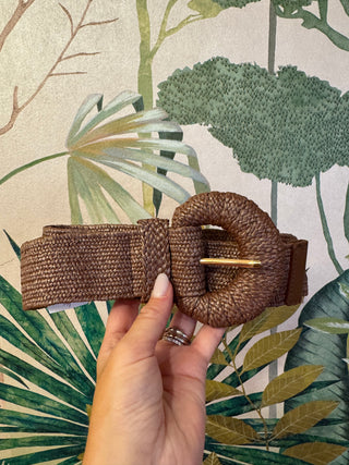 Brown Raffia Belt