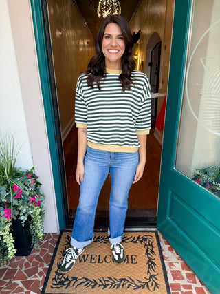 Striped Colorblock Top-Saturday Steal