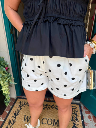 High Waist Polka Dot Shorts