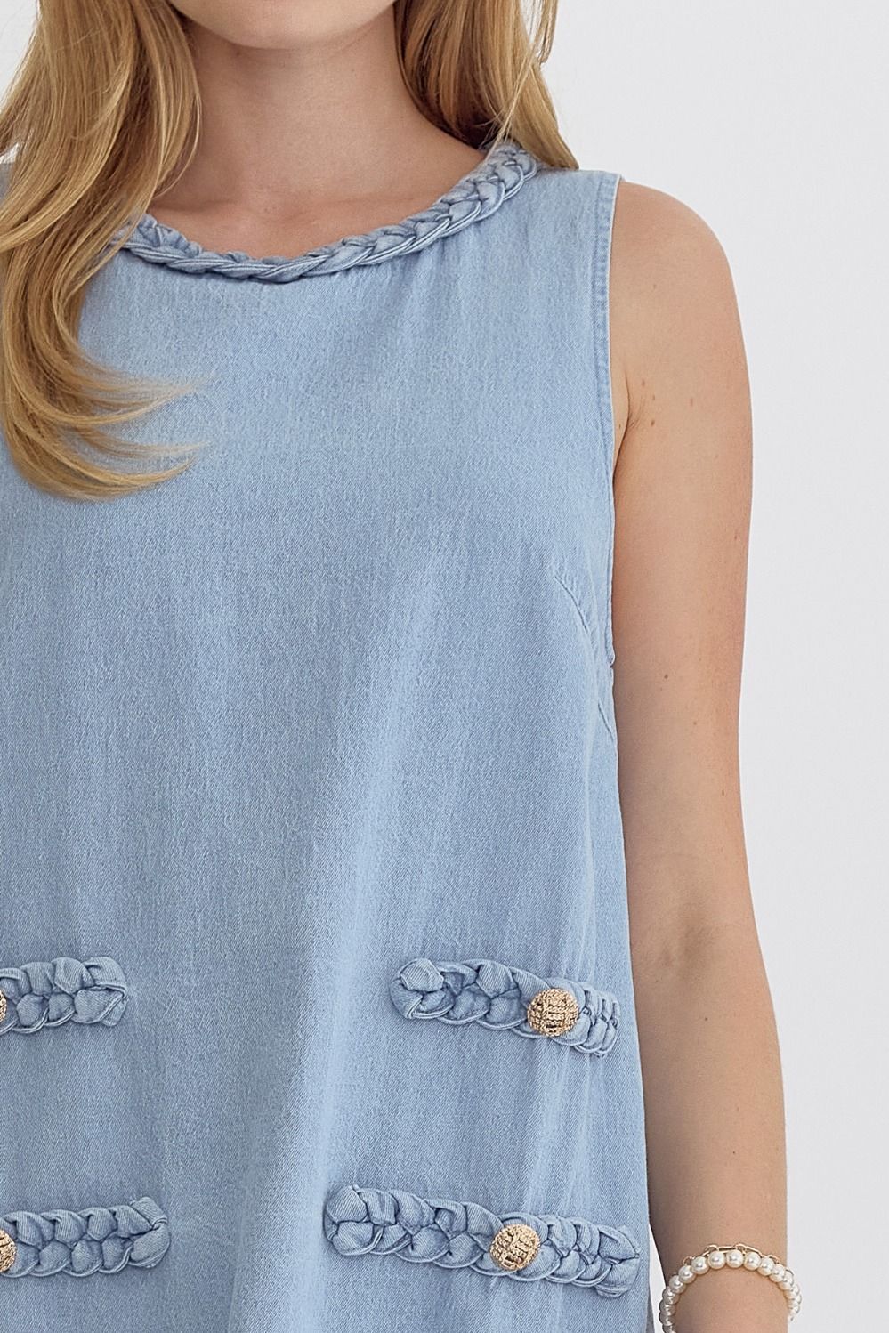 Denim Round Neck Dress