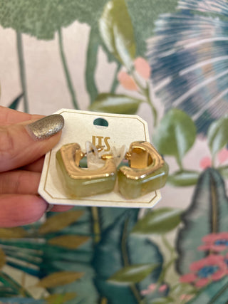 Gold Square Hoop Earrings