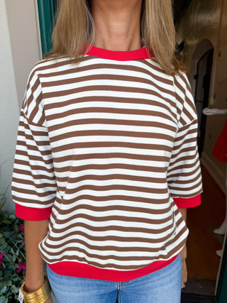 Striped Colorblock Top-Saturday Steal