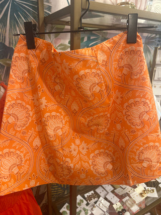 Paisley Floral Print Mini Skirt