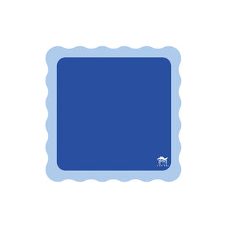 Mini Mahjong Mat-Cobalt Center- Blue Scallop - My Fair Mahjong