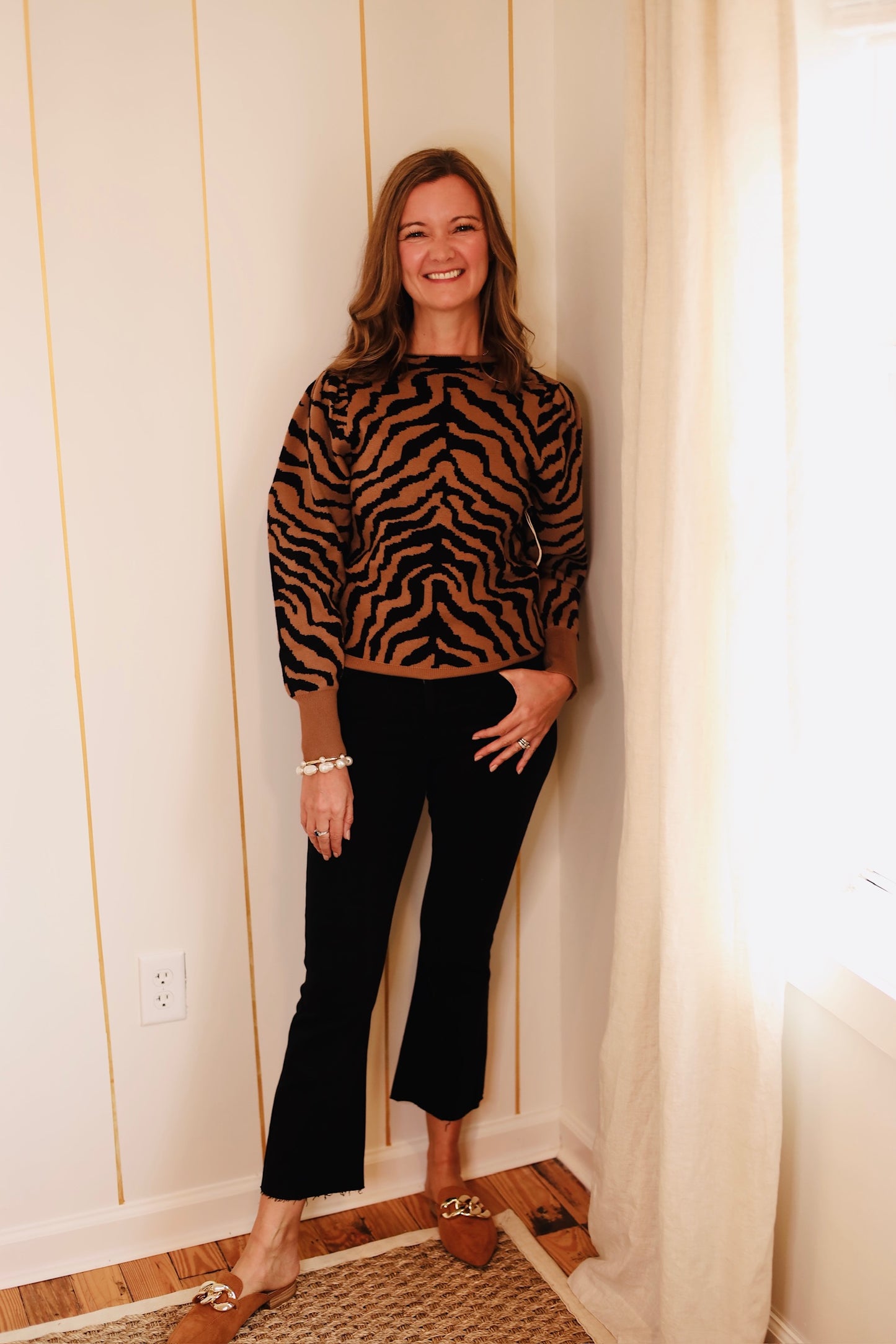 Bold Tiger Print Sweater