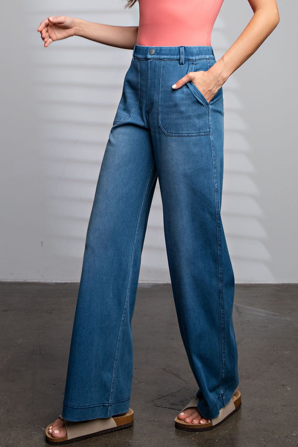 Stella Cotton Stretch Wide Leg Jean