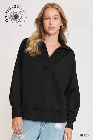 Collared Modal Top