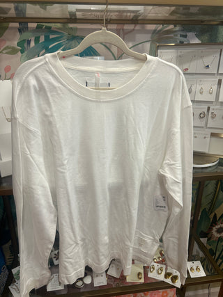 White Hustle Layer Tee- Free People Movement