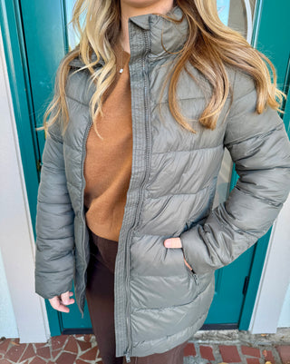 Long Quilted Puffer Coat-Saturday Steal