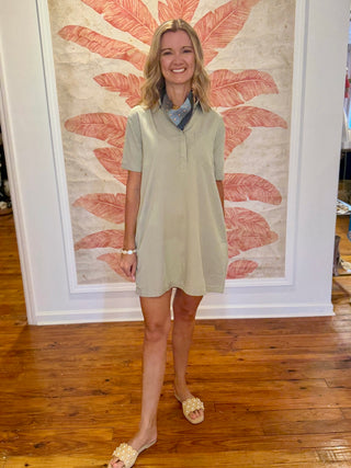 Collared Button Up Dress-Saturday Steal